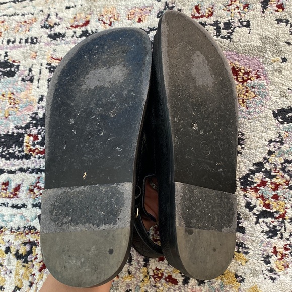 Chanel black leather cc GHW dad sandals 40C - Picture 8 of 9